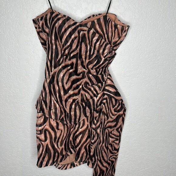 NWT Dundas x Revolve Lana Mini Dress
Natural Zebra Metallic Small - Picture 6 of 15